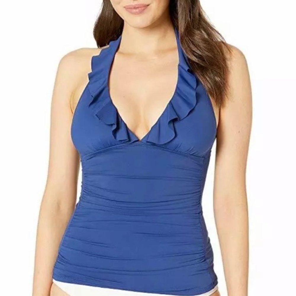 Lauren Ralph Lauren Ruffled Beach Club Tankini Top